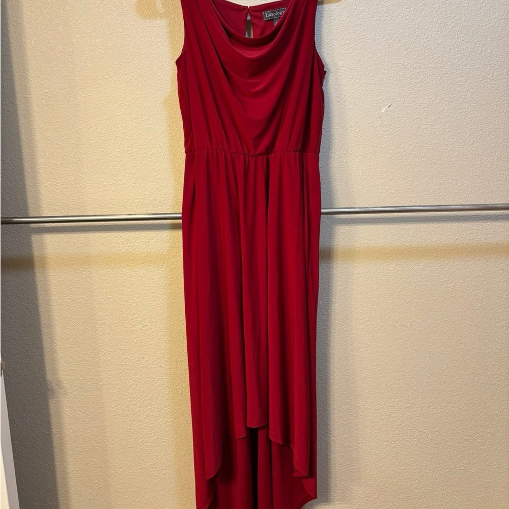 Luxology Red High Low Dress